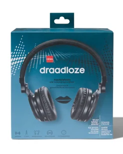 draadloze koptelefoon zwart
