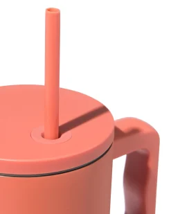 drinkbeker met rietje 900ml rvs terra
