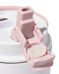 drinkbeker met rietje 600ml rvs lavendel