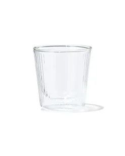 dubbelwandig glas streep reliëf 150ml