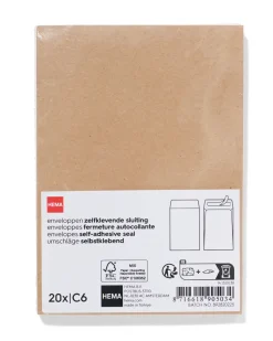 enveloppen C6 - 20 stuks