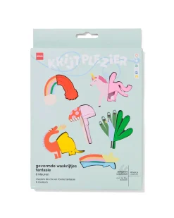 gevormde waskrijtjes fantasie - 6 stuks