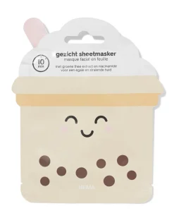 gezicht sheetmasker bubble tea