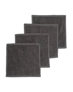 gezichtsdoekjes 30x30 zware kwaliteit grijs - 4 stuks