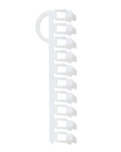 glijders voor U-rails wit - 10 stuks