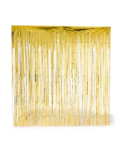 glittergordijn 200x200cm goud