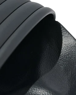 heren badslippers met ribbelband zwart