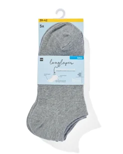heren enkelsokken - 5 paar grijs