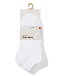 heren enkelsokken - 5 paar wit