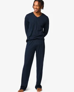 heren pyjama donkerblauw