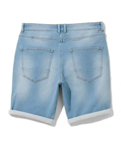 heren short jogdenim lichtblauw