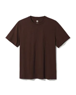 heren T-shirt Jaap slub bruin