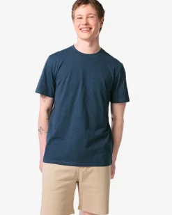 heren T-shirt Jaap slub donkerblauw