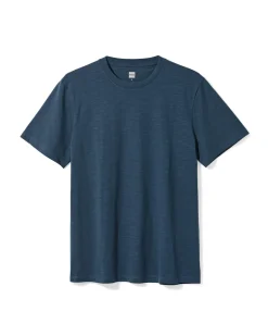 heren T-shirt Jaap slub donkerblauw