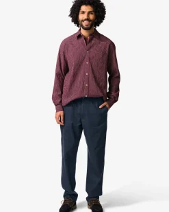 herenbroek Bas regular fit donkerblauw