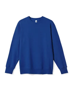 herentrui Daryl regular fit sweatstof felblauw