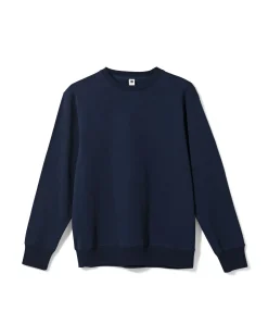 herentrui Daryl regular fit sweatstof donkerblauw