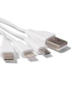 4-in-1 USB laadkabel, USB-C, micro USB & 8 pin