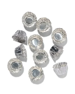 kaarsenhulzen - zilver - 30 stuks