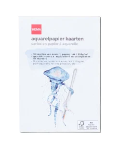 kaarten van aquarelpapier A6