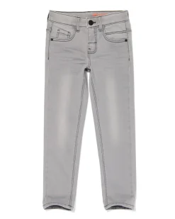 kinder broek jogdenim skinny fit grijs