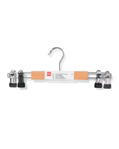 kinder broekhangers hout/metaal - 2 stuks