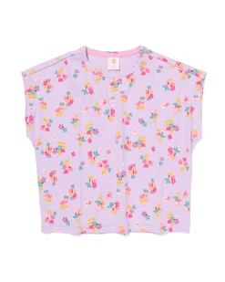 kinder T-shirt bloemen lichtpaars