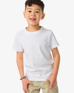 kinder t-shirts biologisch katoen - 2 stuks wit