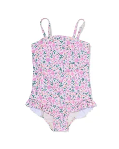 kinderbadpak bloemen lila
