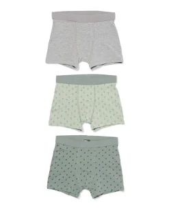 kinderboxers katoen - 3 stuks groen