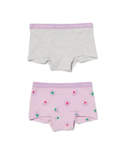 kinderboxers katoen/stretch - 2 stuks lila