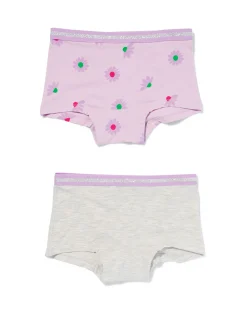 kinderboxers katoen/stretch - 2 stuks lila