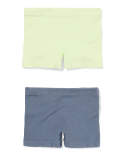 kinderboxers naadloos rib - 2 stuks lime