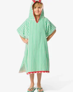 kinderponcho 68x78cm krab strepen