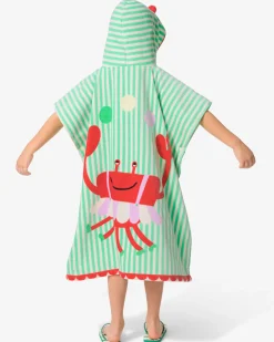 kinderponcho 68x78cm krab strepen