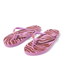 kinderslippers zebra paars