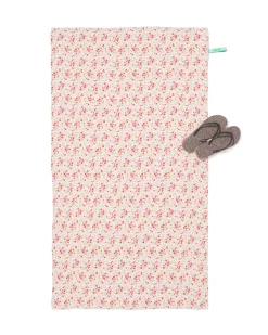kinderstrandlaken 80x140cm mousseline bloemen