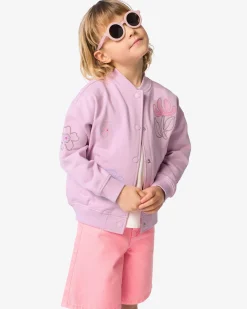 kindervest jersey bloemen ecru