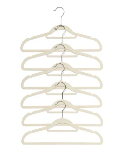 kledinghanger velours wit - 6 stuks
