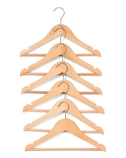 kledingshangers kind hout - 6 stuks