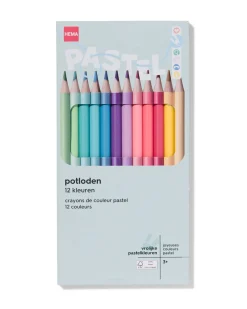 kleurpotloden pastel - 12 stuks