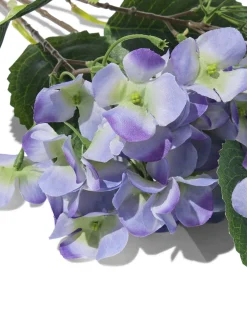 kunstbloem hortensia 55cm paars-blauw