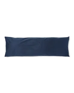 kussensloop 50x160cm zacht katoen donkerblauw