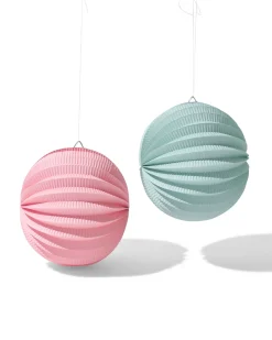 lampion 25x25cm floraal - 2 stuks