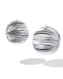 lampion 25x25cm zilver - 2 stuks