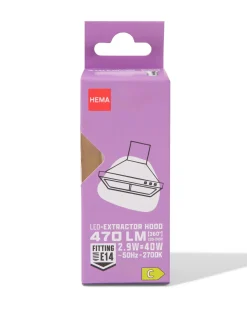 led afzuigkap clear E14 2.9W 470lm