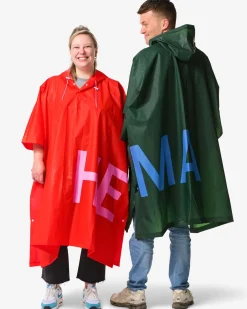 limited edition regenponcho voor volwassenen rood