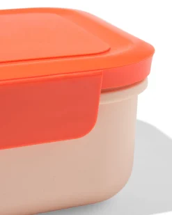 lunchbox 19.8x14.8x8cm rood-beige