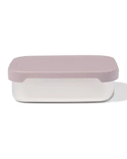 lunchbox 14.3x18.9x5.8cm rvs donkerroze