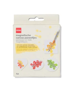 magnetische canvas paneeltjes - 4 stuks